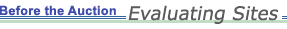 Before the Auction:  Evaluating Sites