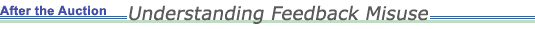 After the Auction: Understanding Feedback Misuse