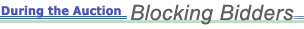 During the Auction: Blocking Bidders