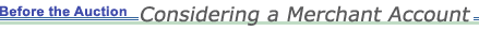 Before the Auction: Considering a Merchant Account
