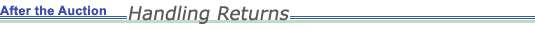 After the Auction: Handling Returns