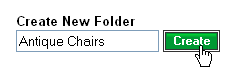 Create New Folder field