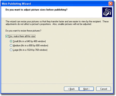 Web Publishing Wizard - Creating Web Publishing Files