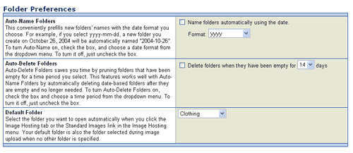 Folder Preferences